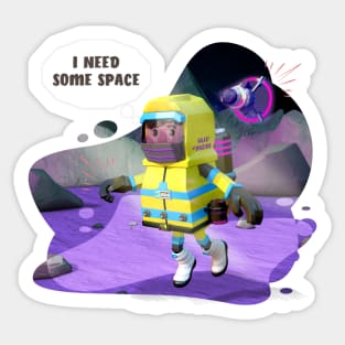 Yellow spacesuit, Follow your dreams. Deo Sticker